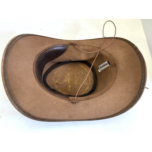 BRANDSLOCK Steerhide Leather Outback/Cowboy Hat – Australian Style (S) - Picture 4 of 5